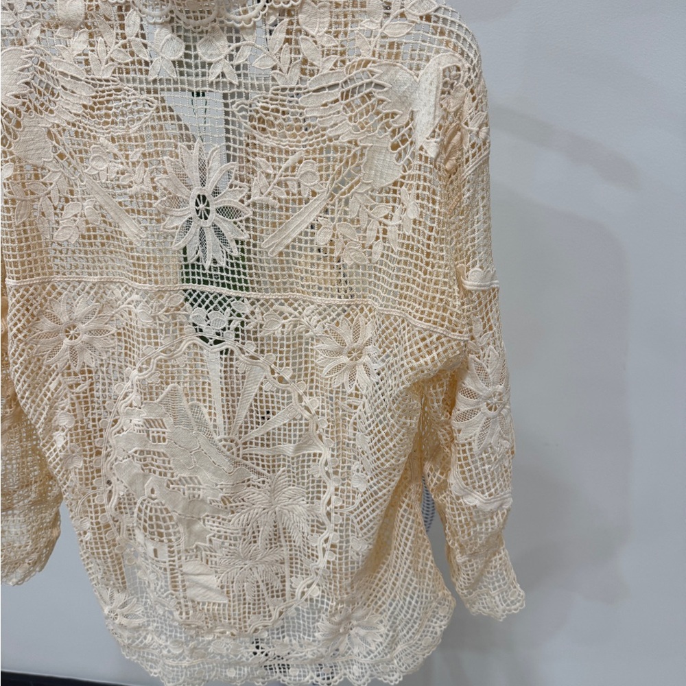 Farm Rio: Sand Landscape Guipure Shirt - Picture 7 of 11